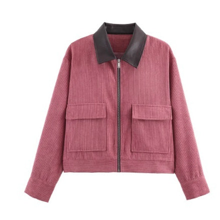 Womens Clothing European And American Style Fashionable All-Match 3-Color Corduroy