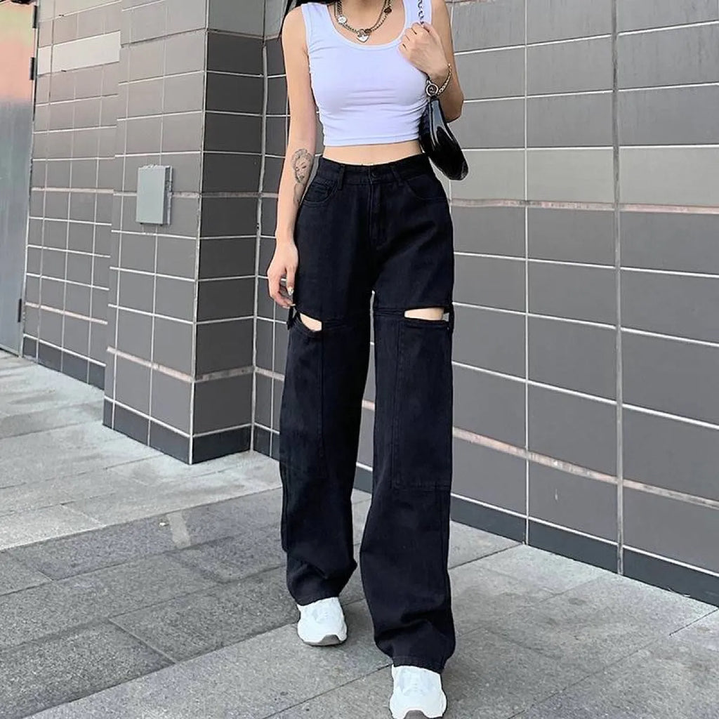 Street Fashion Casual High Waist Jeans